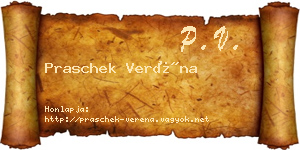 Praschek Veréna névjegykártya